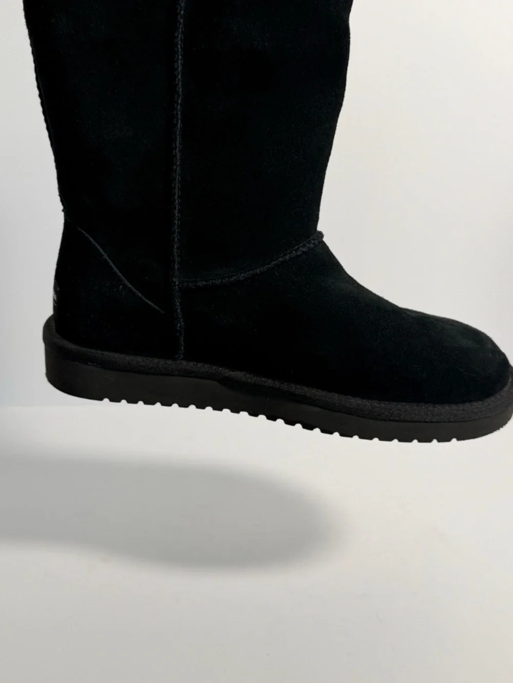Koolaburra by UGG Koola Tall Black Suede Sheepskin Fur Winter Boots Women's Sz7